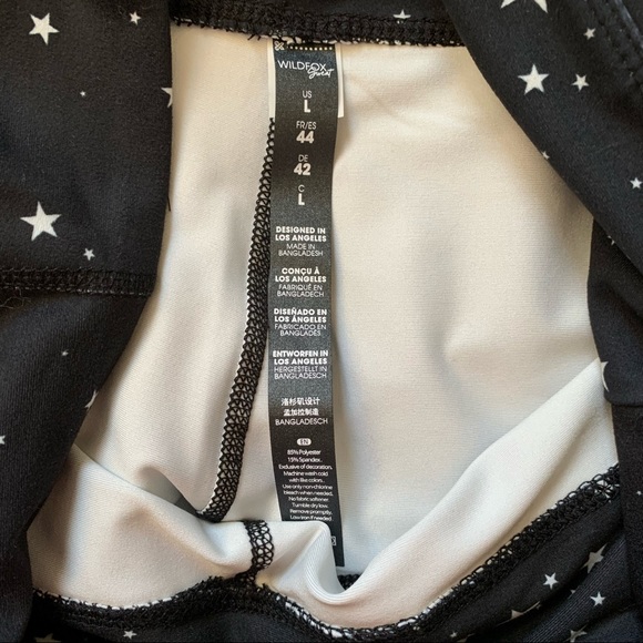Wildfox Black & White Star Contender Compression Ankle Leggings - Picture 10 of 10